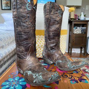 Old Gringo Erin Chocolate Turquoise boots
